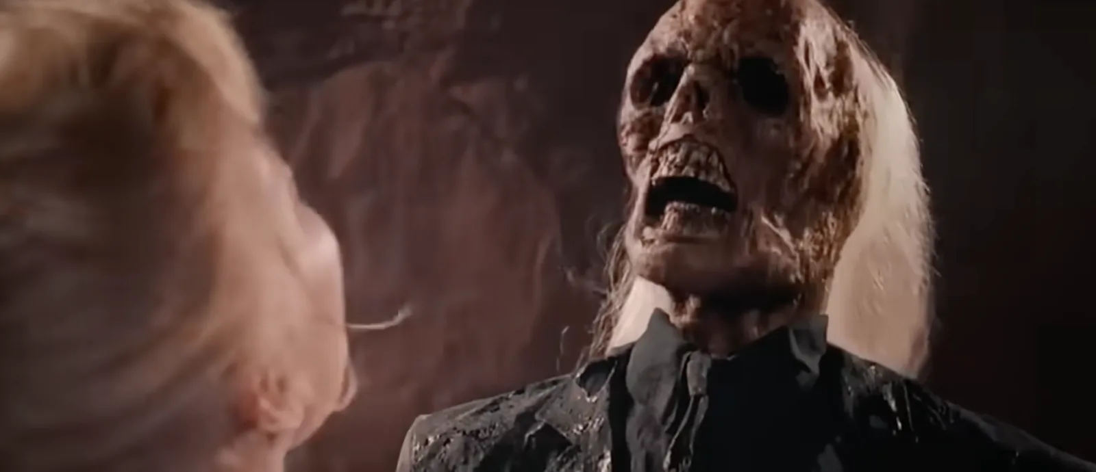 Walter Donovan in Indiana Jones and the Last Crusade, aged to a screaming skull seconds after drinking from the wrong grail.